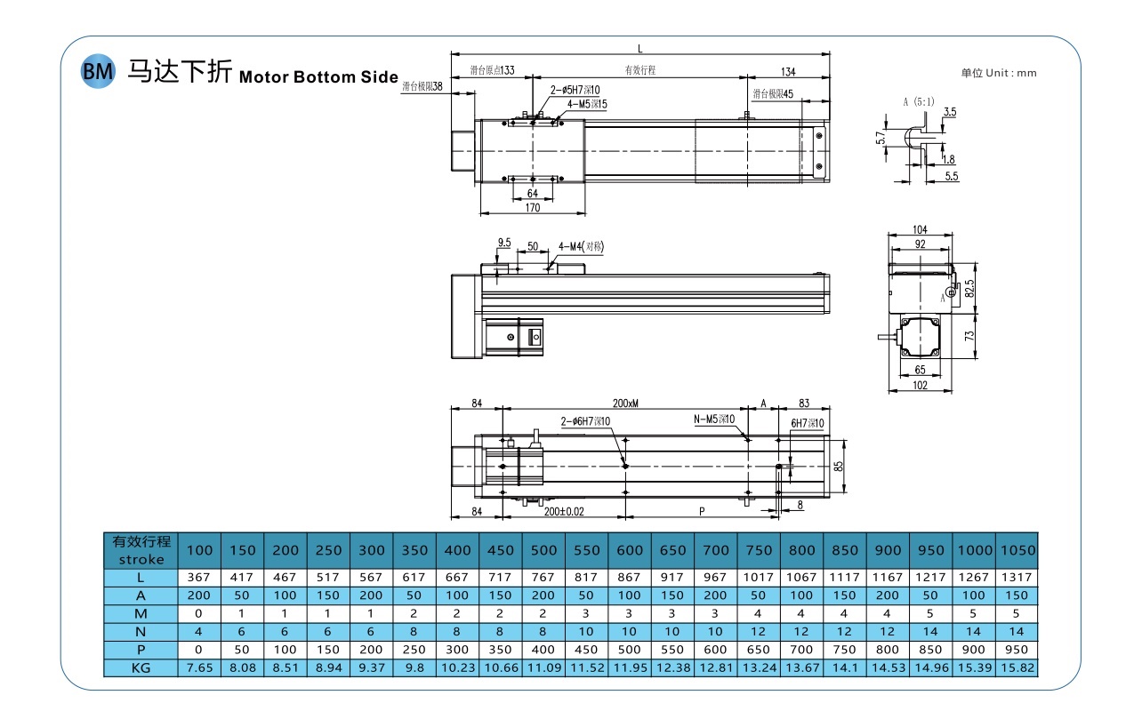 LGCH12 丝杆全封闭模组